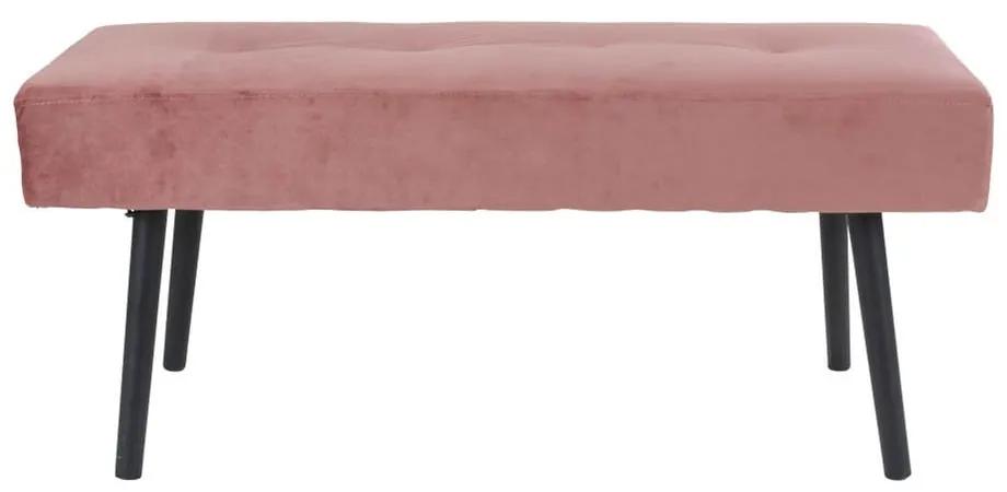 Ružová zamatová lavica Bonami Essentials Skiby