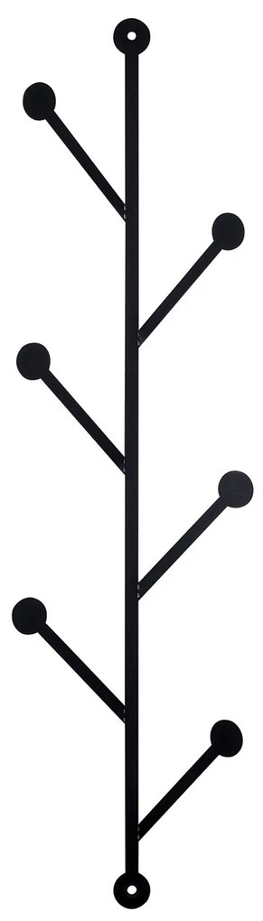 Nástěnný kovový věšák Rod 94 cm černý