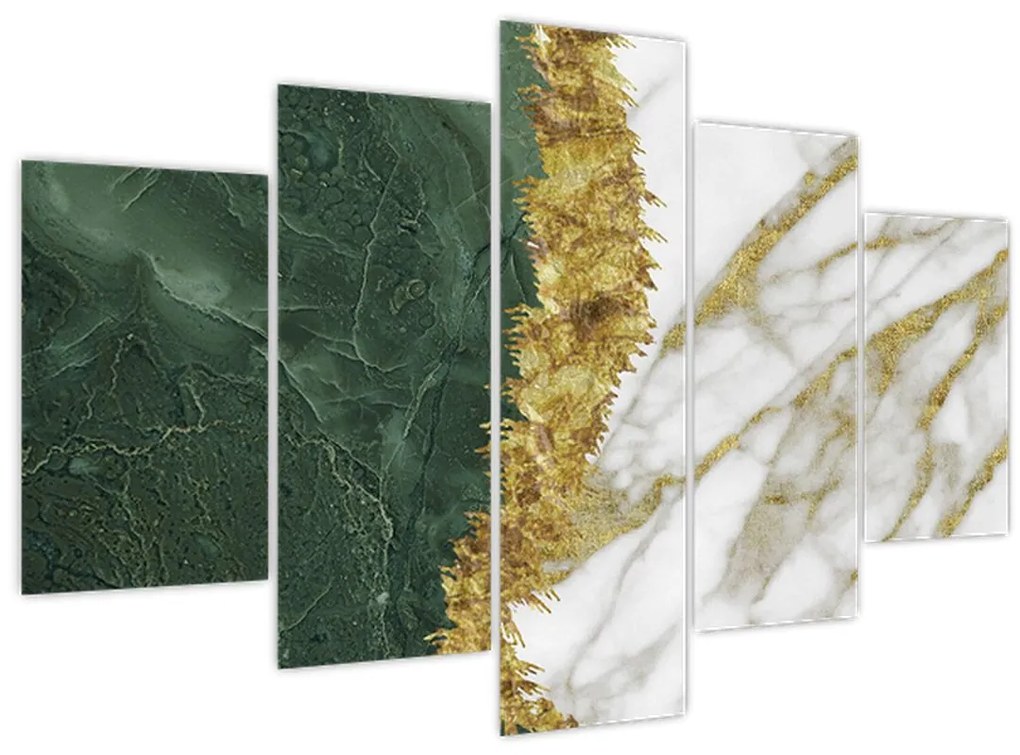 Obraz - Zelený mramor N⁰1 (150x105 cm)