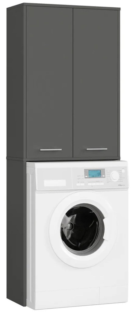 Kúpeľňová skrinka nad práčku Fin 2D sivá