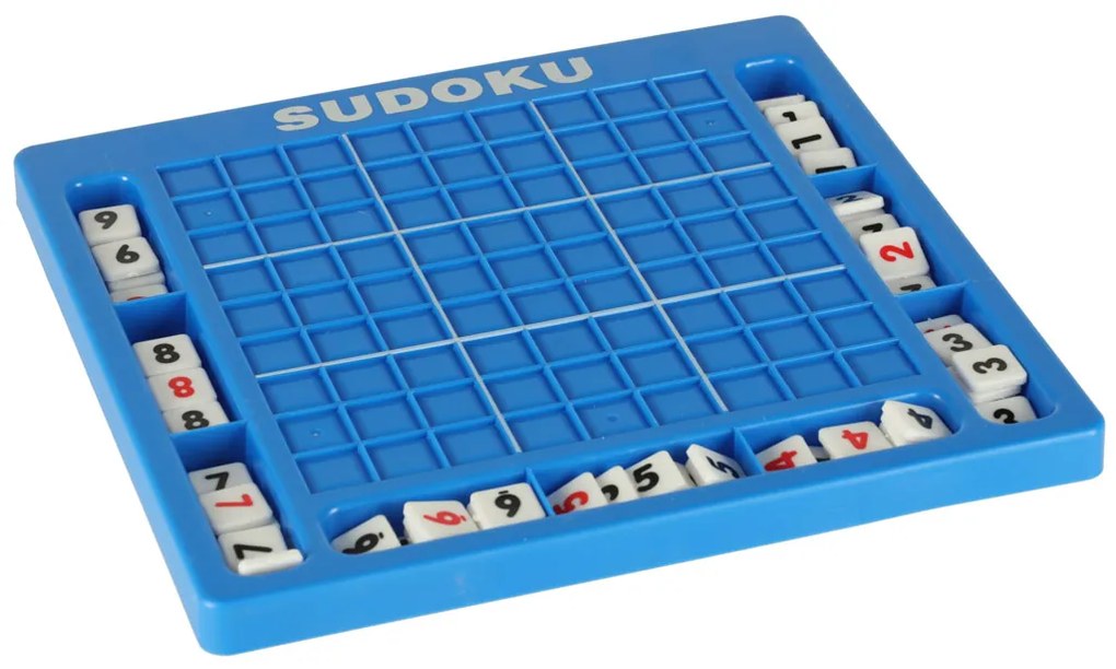 KIK Sudoku číselné - logická hra pre deti 3+ | 81 kociek, plastová doska, edukatívna