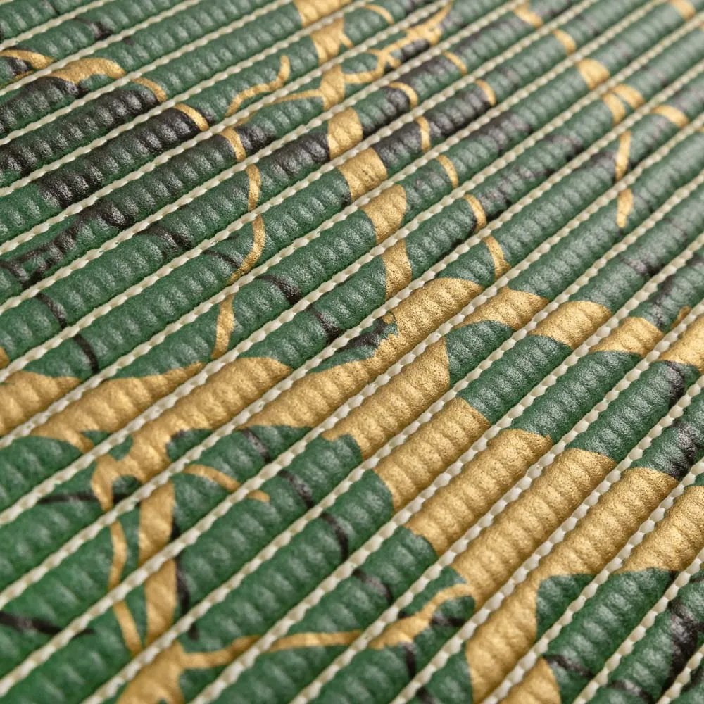 Kúpeľňová penová rohož / predložka PRO-092 Zlato-zelený mramor - metráž šírka 65 cm