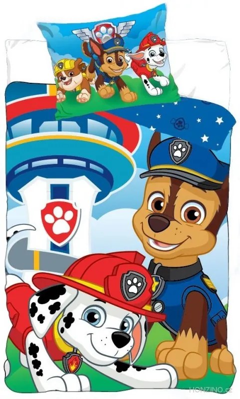 Setino · Obliečky do detskej postieľky Tlapková patrola - Paw Patrol 2019 - 100% bavlna - 40 x 55 cm + 90 x 140 cm