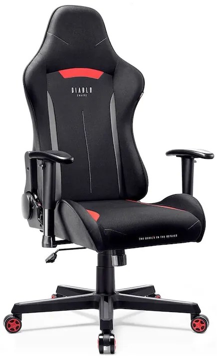 Látkové herné kreslo Diablo X-ST4RTER Normal Size: čierno-červené Diablochairs