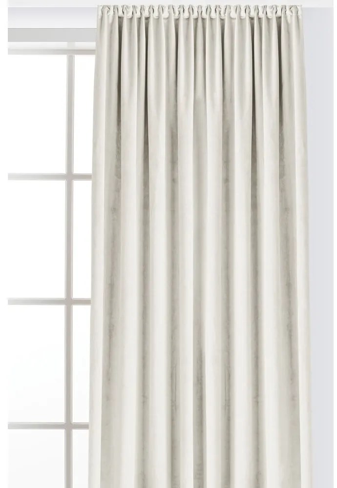 Krémový zamatový dimout záves 265x250 cm Velto – Filumi