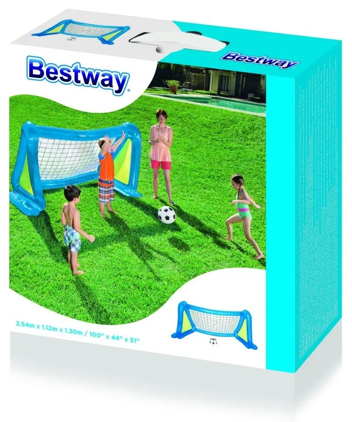 Bestway Nafukovacia futbalová bránka - modrá