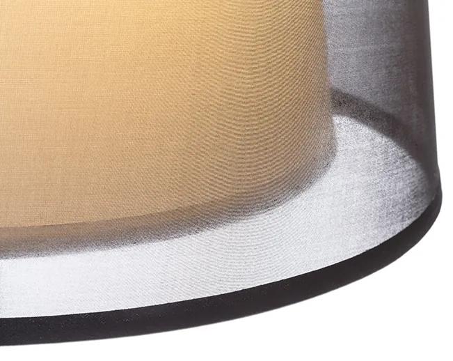 RENDL R12485 ESPLANADE stojanová lampa, dekoratívne transparentná čierna/biela chróm