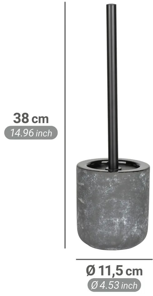 Sivá keramická WC kefa Sacile – Wenko