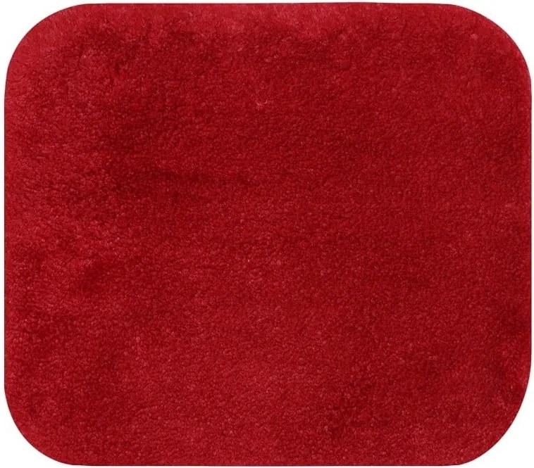 Červená predložka do kúpeľne Confetti Miami, 50 × 57 cm
