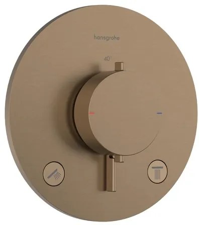 Sprchová a vaňová batéria Hansgrohe Ecostat Comfort S bez podomietkového telesa kartáčovaný bronz 33715140