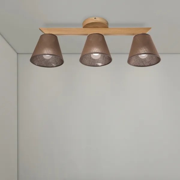 Brilagi - LED  Prisadený luster ANTHONY 3xE14/40W/230V dub/hnedá