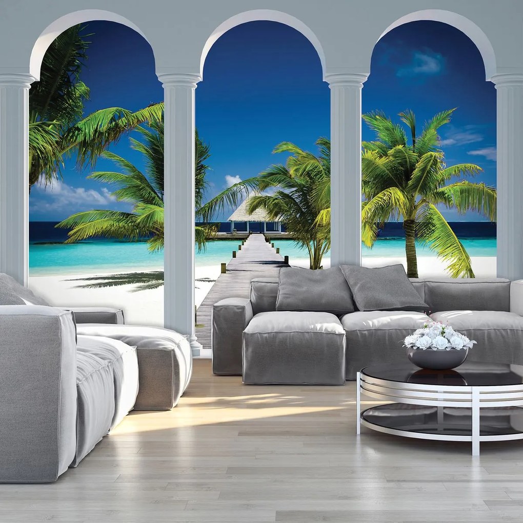 Fototapeta - Výhľad na pláž (152,5x104 cm)