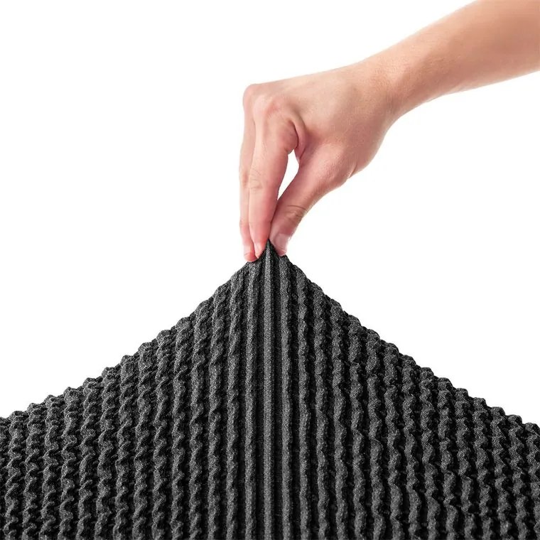 Bielastické poťahy COSTINA antracit kreslo (š. 60 - 110 cm)