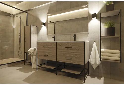 Kúpeľňová skrinka vysoká Industrial Forest 35 x 160 x 30 cm