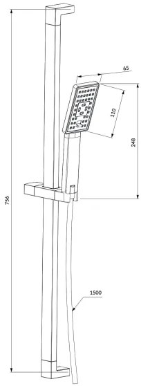 OMNIRES JIMJIM-SCR - Sprchová sada JIMJIM lesklý chróm