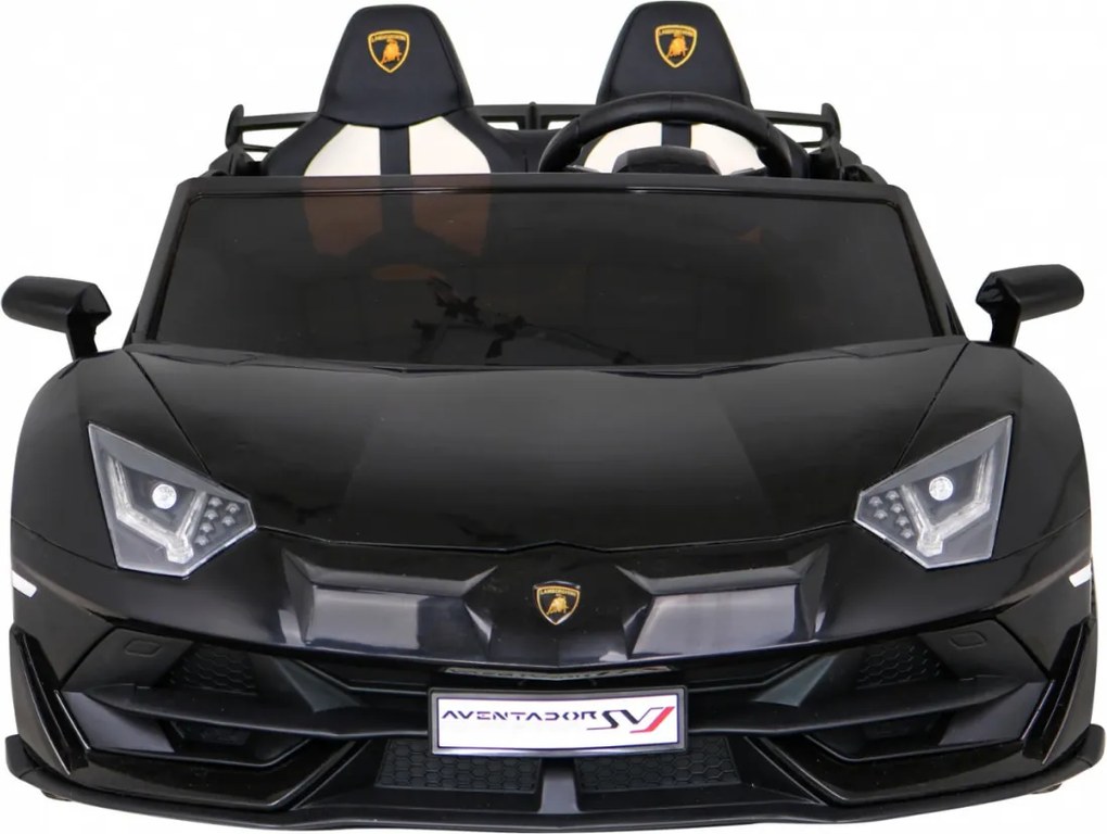 Ramiz Lamborghini SVJ DRIFT elektrické auto pre 2 deti čierne + funkcia driftu + diaľkové ovládanie + MP3 LED + pomalý štart