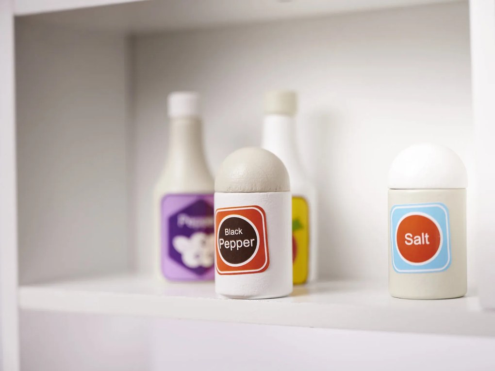 KIK Detská drevená kuchynka MDF MODERN CLASSIC+ príslušenstvo