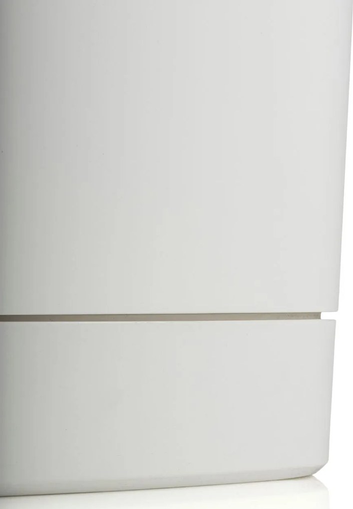 Plastový květináč s podmiskou Cubi 34x34 cm krémový