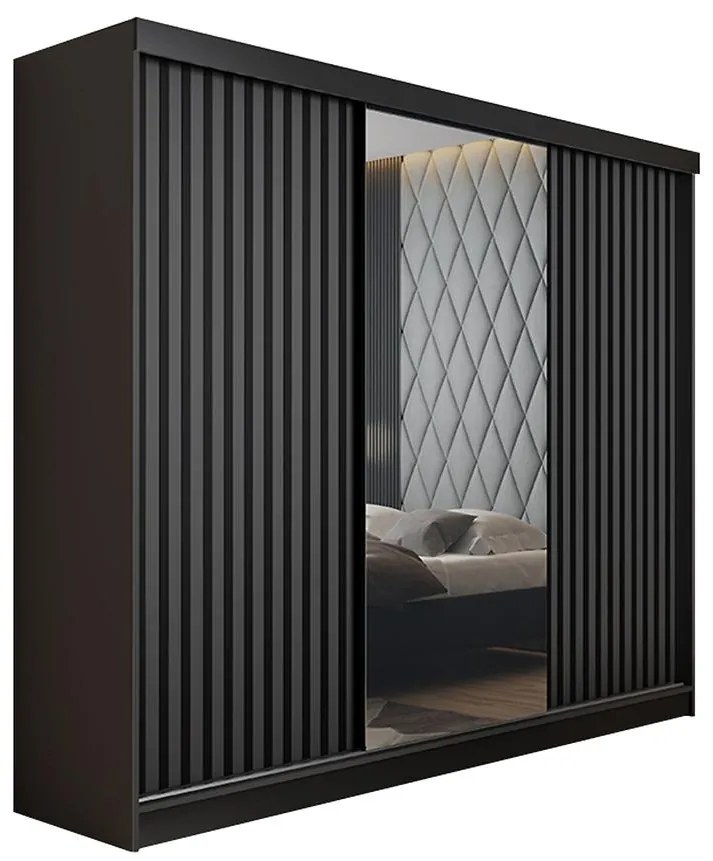 Skriňa Malani 200 L grafit / dvierka grafit