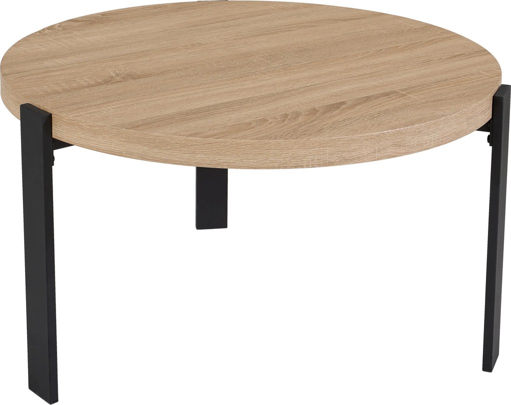 XXXLutz SADA KONFERENČNÝCH STOLÍKOV, čierna, farba duba, kov, kompozitné drevo, 60-80/60-80/40-45 cm MID.YOU - Stolíky do obývačky - 001088007701