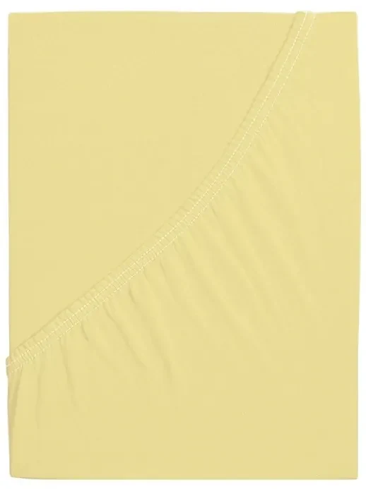 Jersey plachta do detskej postieľky EXCLUSIVE 60x120 cm svetlo žltá