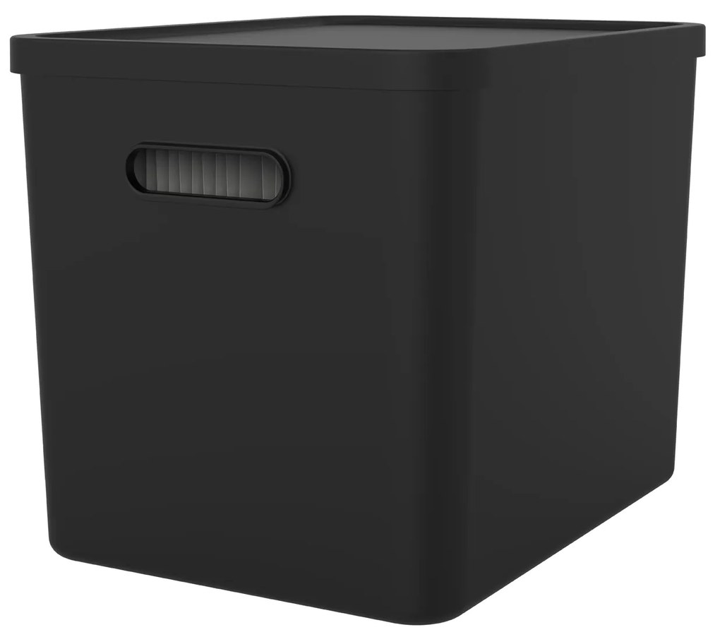 Úložný box na dokumenty na archiváciu + 10 závesných zakladačov, myPAPER BOX – čierny