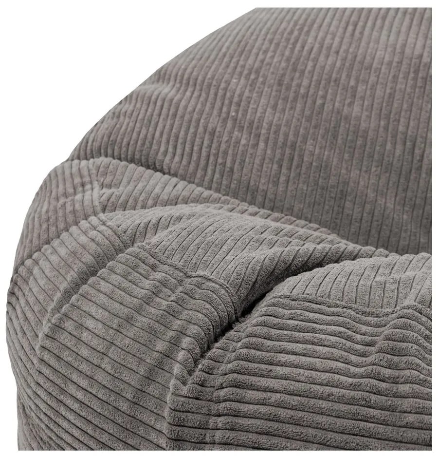 Čierny menčestrový sedací vak Roll 135 – SLOWDOWN