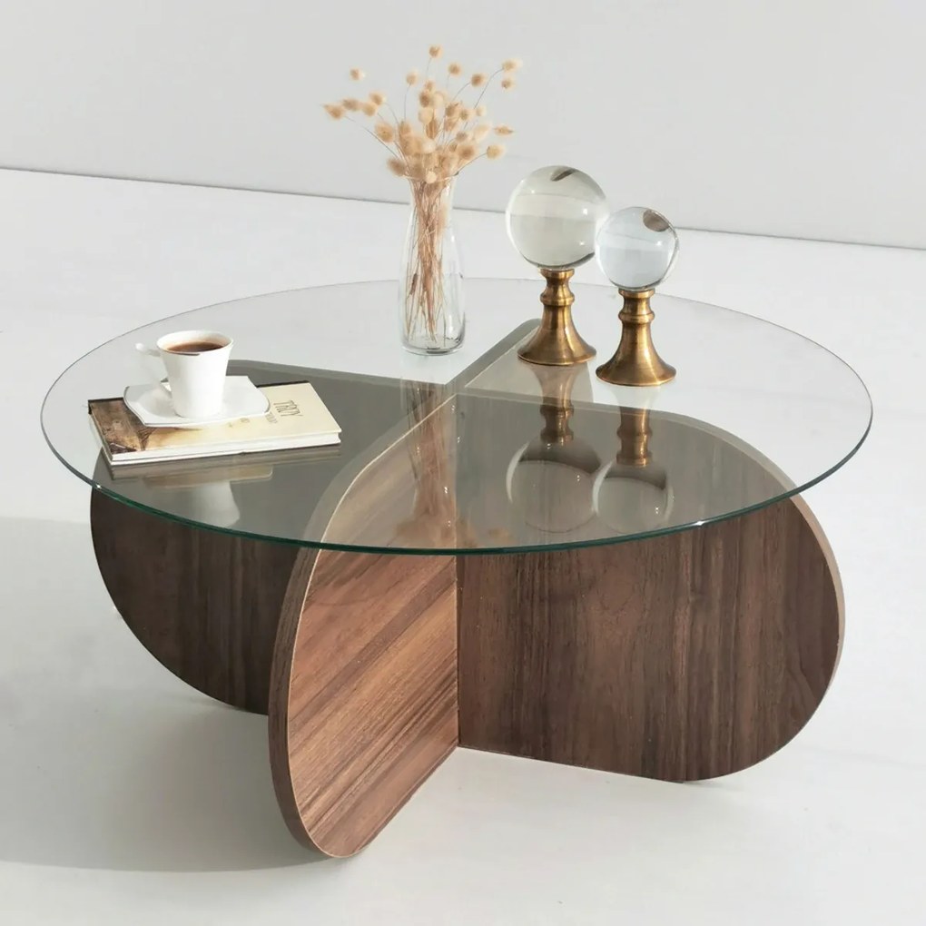 Konferenčný stolík Bubble Walnut, orech