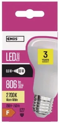 EMOS LED žiarovka, E27, 10W, teplá biela