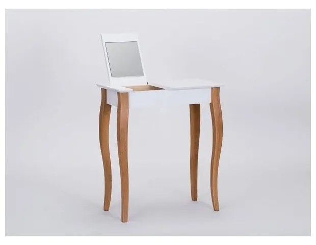 Biely toaletný stolík so zrkadlom Ragaba Dressing Table, dĺžka 65 cm