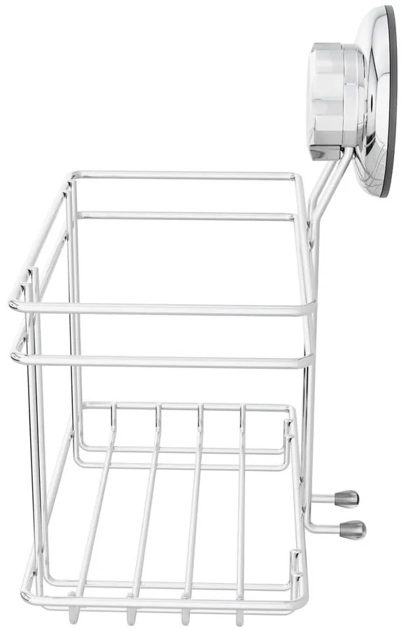 Samodržiaca kovová kúpeľňová polička v striebornej farbe Bestlock Bath – Compactor