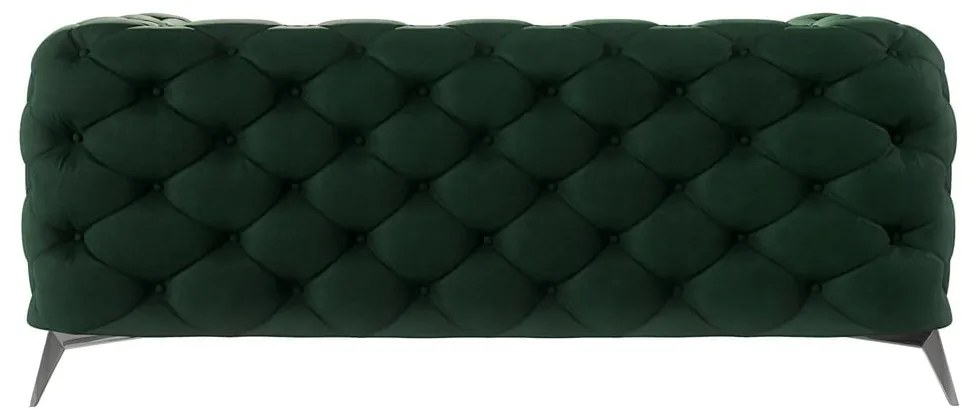 Tmavozelená zamatová pohovka 185 cm Chelsea – Ropez