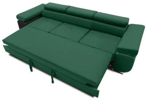 Trojmiestna rozkladacia sedačka RIGATTO fľaškovo zelená