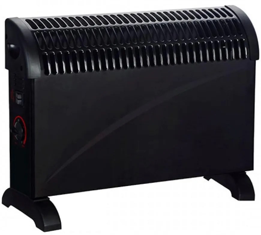 Konvektorový ohrievač 2000W čierny