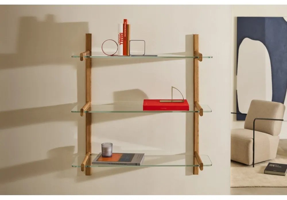 Sklenený komponent - polica 3 ks 110x1 cm Sitra – Kave Home