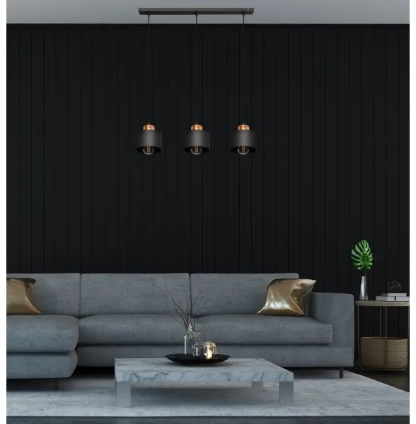 Luster na lanku EDISON 3xE27/15W/230V