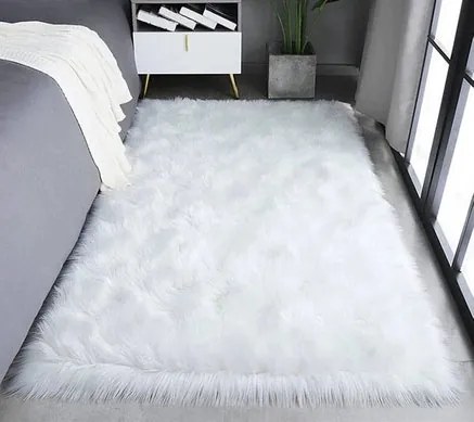TZ Biely obdĺžnikový koberec Sheep Rozmer: 100x150 cm