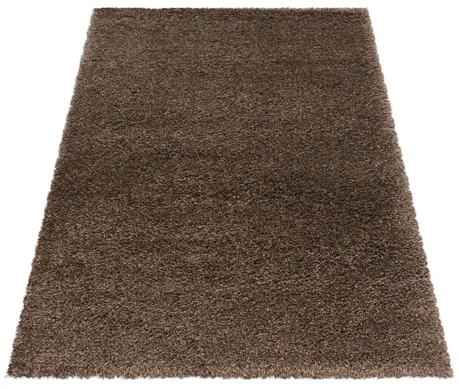 Tmavohnedý koberec 60x110 cm Fluffy – Ayyildiz Carpets