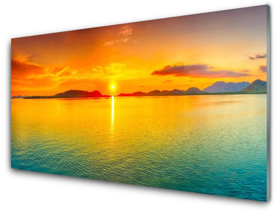 Obraz na akrylátovom skle More slnko krajina 125x50 cm
