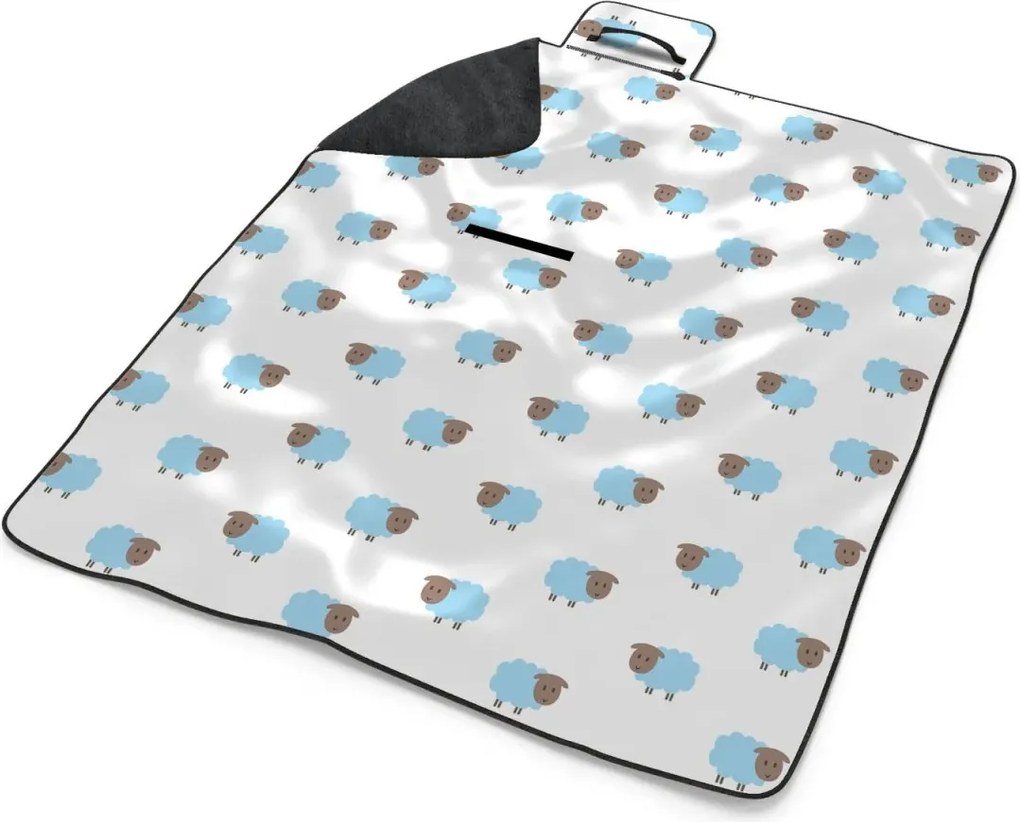 Sablio Plážová deka Modré ovce: 200x140 cm