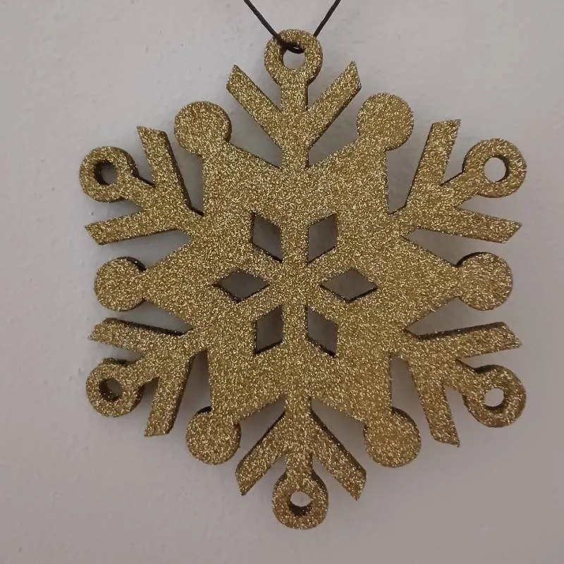 DECOLED Vločka III, pr. 40 cm, zlatá