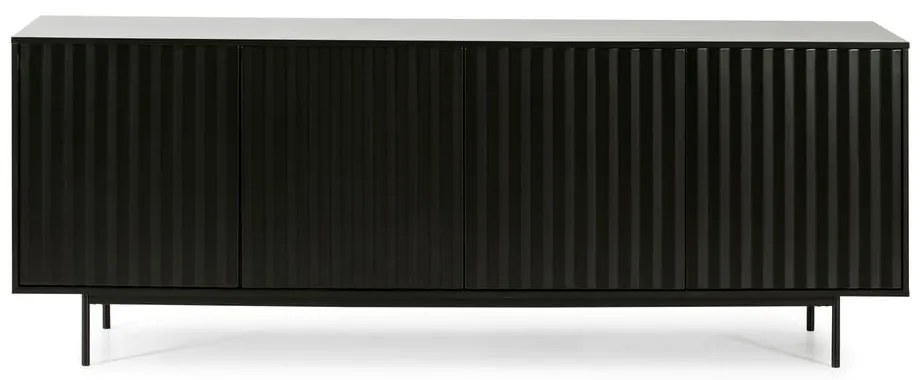 Čierna nízka komoda 211x80 cm Sierra – Teulat