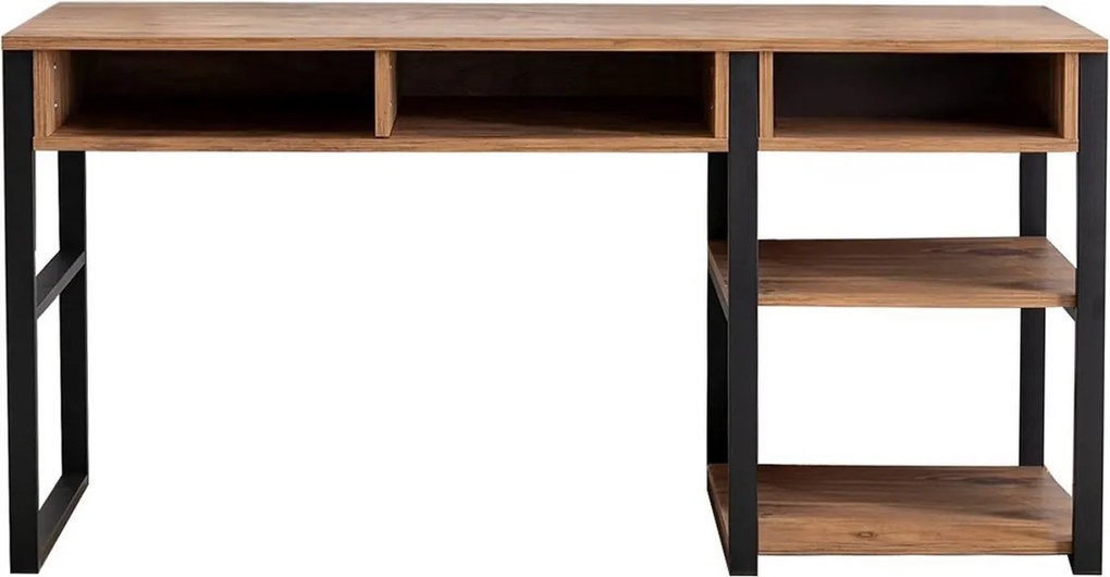 Pracovný stôl Emro Walnut and Black