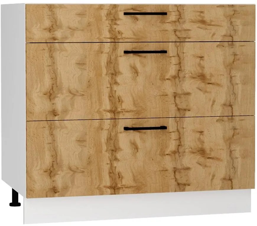 Kuchynská skrinka Bono D90pc S/3 dub wotan