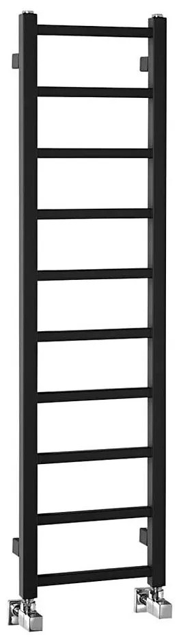 Sapho - Kúpeľňový radiátor METRO LIGHT 211W 30x114 cm matná čierna