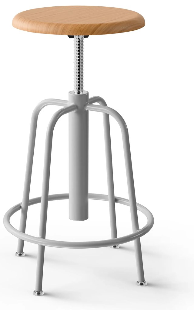 Stolička s dreveným sedadlom