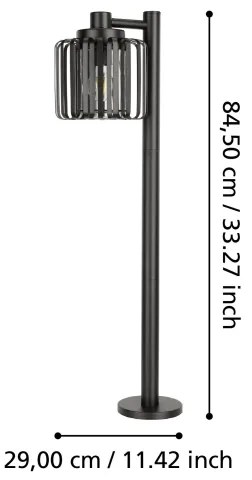 Eglo 900684 - Vonkajšia lampa SELINUS 1xE27/40W/230V IP65