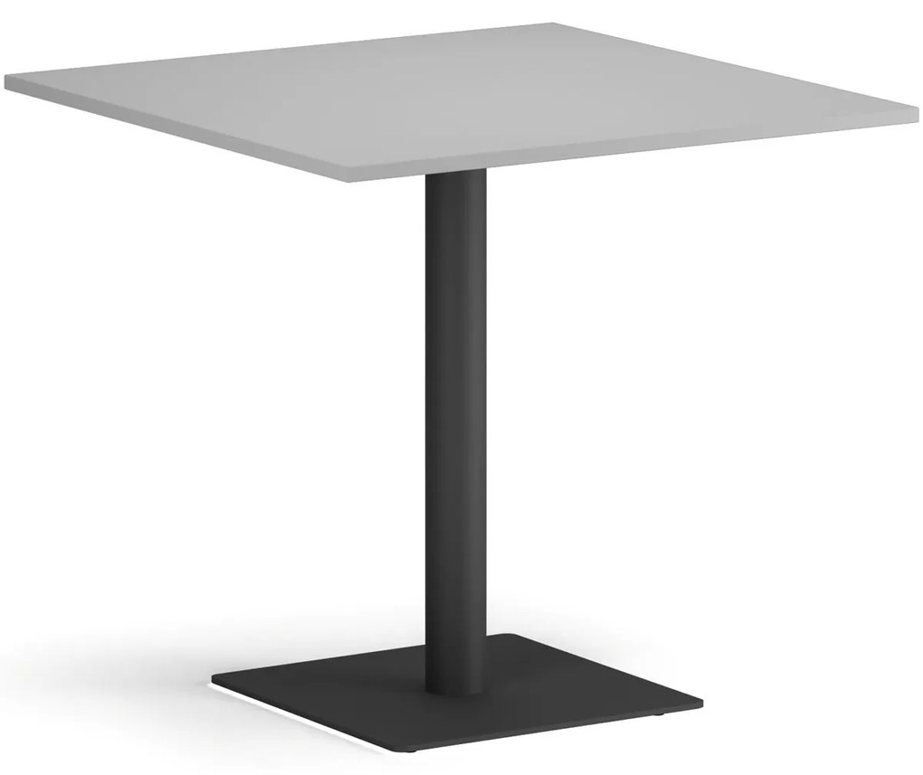Konferenčný stolík ENZO, 80x80 cm, čierna podnož, sivá