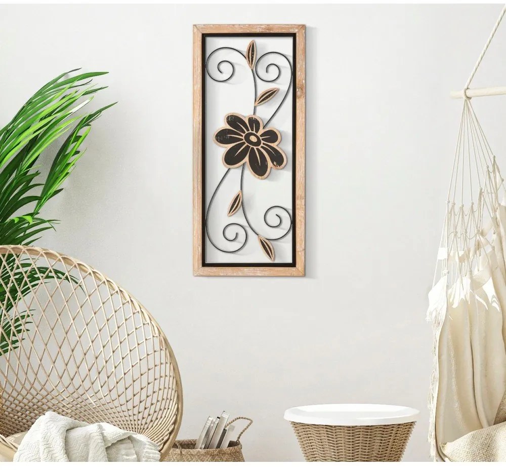 Kovová nástenná dekorácia 26x60 cm Koman – Mauro Ferretti