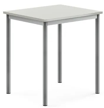 Stôl SONITUS, 700x600x760 mm, HPL - šedá, strieborná